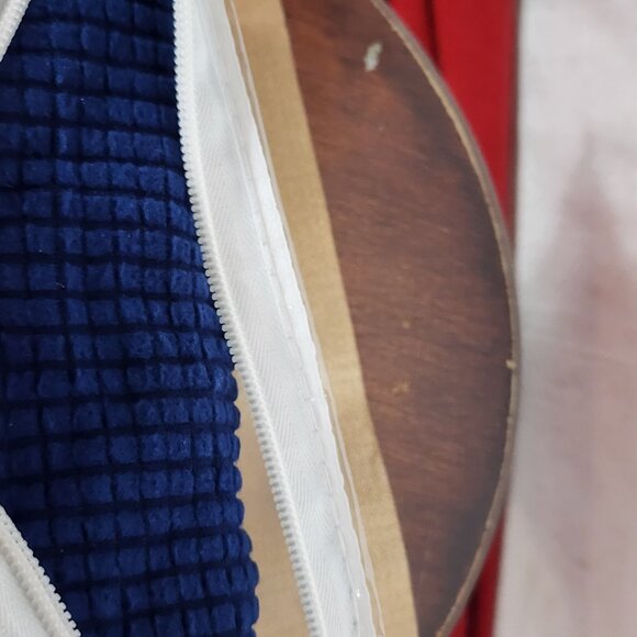 Easy Going Navy Blue Elastic Bottom Soft Stretch Ottoman Slipcover 64"x26"x16" - Picture 7 of 16